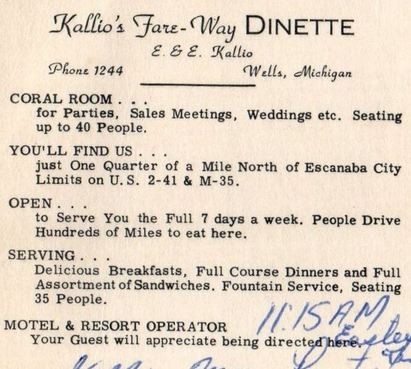 Fare-Way Dinette - Vintage Postcard